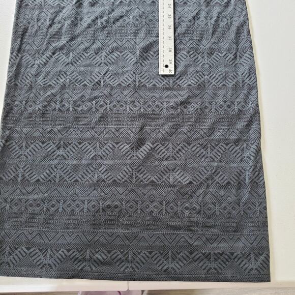 Peruvian Connection Dress Womens XS Gray Long Sleeve Maxi Geometric Pima Cotton - Picture 7 of 11